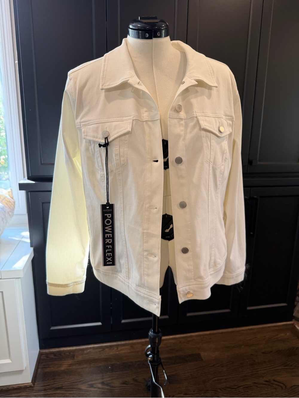 Liverpool Off-White Denim Jacket (Size L)